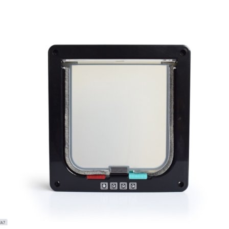 IC Djurtillbehör kattlucka hundlucka kan styra riktningen för in- och utträde för katt (svart, M)