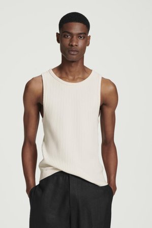 COS Schmales Tanktop Aus Baumwolle in Weiß