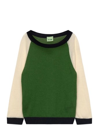 FUB Colour Block Blouse - Green - 110