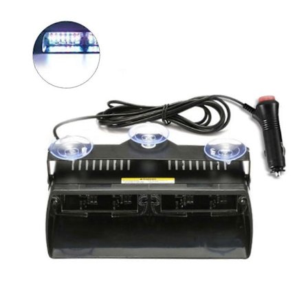 16 LED Högintensiv Vindruta Nödsituation Varningsljus Stroboskoplampa -Yx