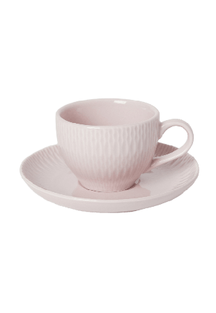 Åhléns Home Espressokopp med fat CELINE Muggar & koppar Rosa ONESIZE