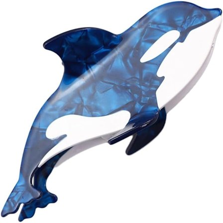 Hval, Unik Hval Hår Klo Klemme Mode Hår Fang Spænde Hår Kæbe Klemme, Elegant Celluloseacetat Havdyr