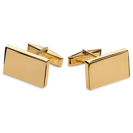 Boutons de manchette classiques en argent 925 plaqué or pour hommes