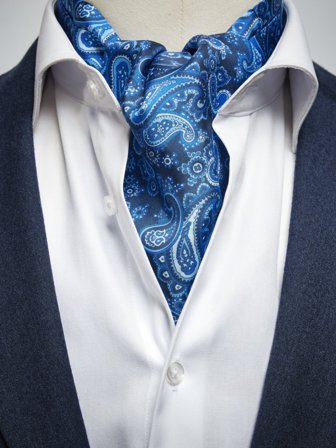 John Henric Men's Dunkelblauer Paisley Krawattenschal Size Onesize