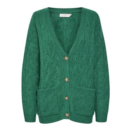Cream CRCabin Knit Cardigan Grøn, Dame Cardigans