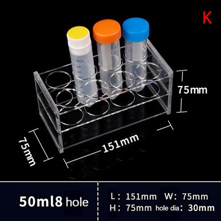 Genomskinlig centrifugalprovrörshållare av plast Skolmaterial