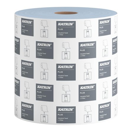 KATRIN Industritorkrulle Plus L2 2-lagers, 930ark, 260 mm, blå - Lyreco - Städ och hygien - Toalettpapper och torkpapper - Industritork
