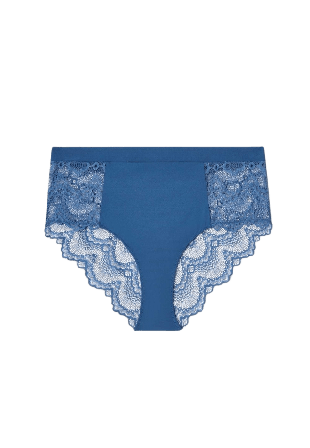 Understatement Lace Highwaist Briefs Trosor Dam Blå XS