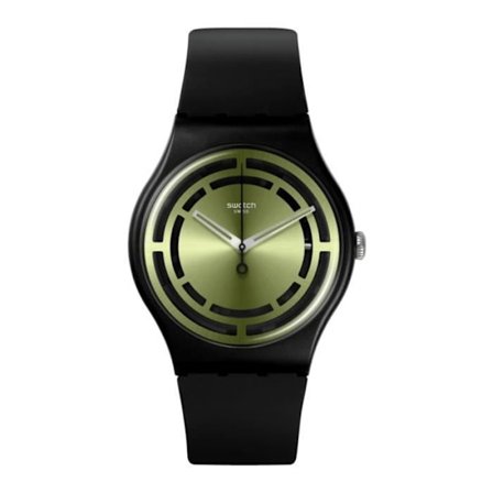 Klocka - SWATCH - LEAFY LINE - 41mm - Svart - Silikon - Analog