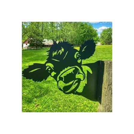 Metall Ko-Trädgårdsdekoration Staket Utomhus Dekoration Hem Ko Djur Trädgård