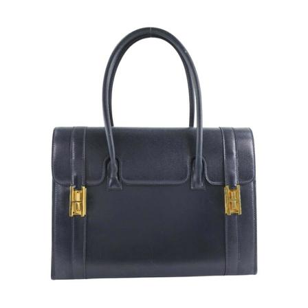 Hermès Vintage, Pre-owned Drag Bag Blauw, Dames, Maat:ONE Size