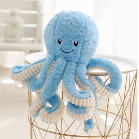 Ocean Octopus Plyschleksak BLÅ 18CM - high quality