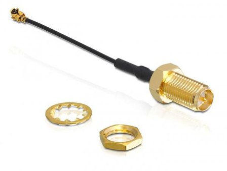 Delock WLAN SMA antenna connection for installation - antennekontakt - 5 cm