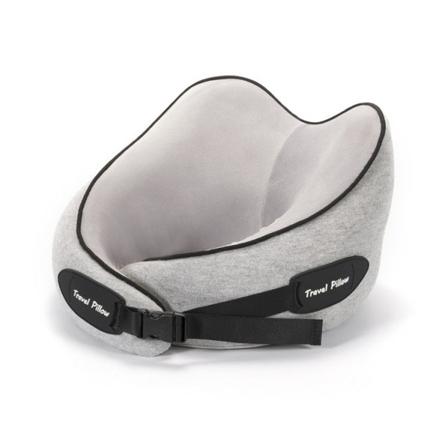 Pehmeä mukava matkatyyny kaulatyyny Kannettava taitettava tyylikäs ja kevyt memory foam Gray 24*24*15cm