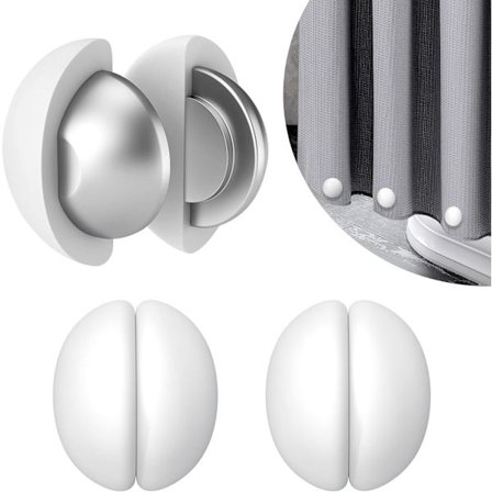 Dusjforhengsmagneter, aldri rust Dusjforhengsmagneter, Silico