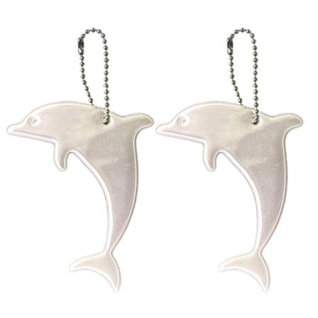 2 st delfin reflexhänge, väskehänge