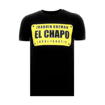 Local Fanatic Lyx T-shirt - Joaquin El Chapo Guzman svart, Herr, Herr, Storlek: M