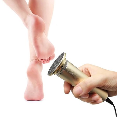 Elektrisk Fodfil (hastighedsjusterbar) med 60 stk. udskiftelige sandpapirskive, professionel fodfil