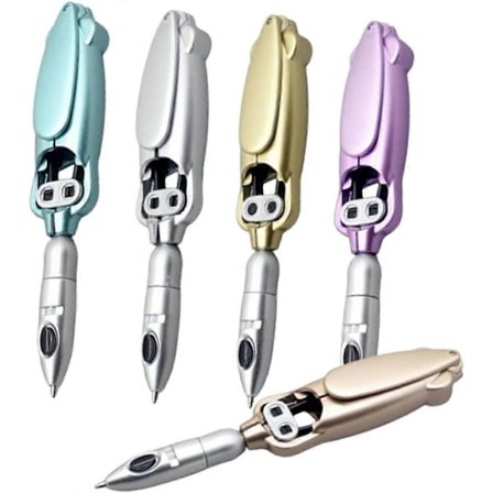 5PCS Frø Kuglepen Frø Pen Kreative Kuglepenne Kuglepen Legetøj Kreativt Legetøj Deformation Kuglepen Kreativ