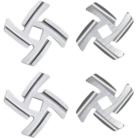 Kjøttkvernblad i rustfritt stål - Kompatible med størrelse 5 kverner, kjøkkenmaskintilbehør (4-pakning 5# kniv)