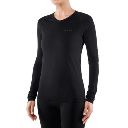 Falke Women's Long Sleeved Shirt Warm Women base layer tops Black M
