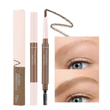 Øjenbrynspen Hurtigtørrende Brynpen Dobbelthovedet Øjenbrynspen med Børste Øjenbrynspen Kompatibel med Pige og Kvinde