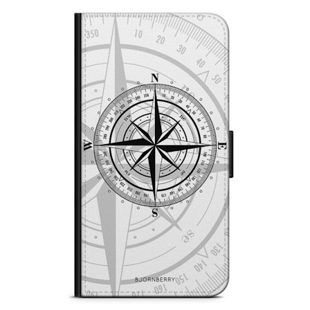 Bjornberry Plånboksfodral Sony Xperia 10 - Kompass Vit
