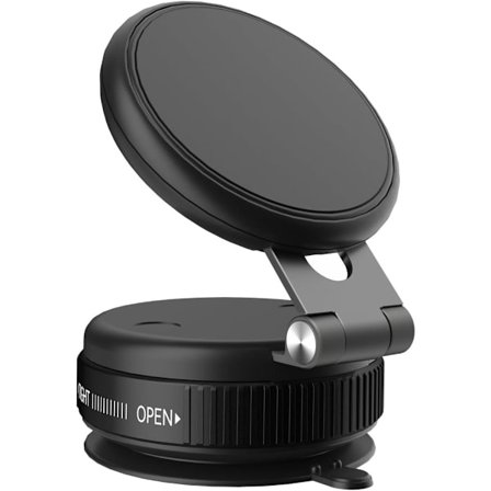 ING erittäin vahva magneettinen autoteline puhelimelle imukupilla, 360° kääntyvä, jatkettava, taitettava, handsfree GPS-teline