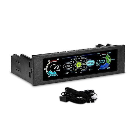 Tuulettimen säädin PC-kotelon tuulettimen nopeuden säätöön 5 jäähdytystuuletinta CPU-tuulettimen ohjaus