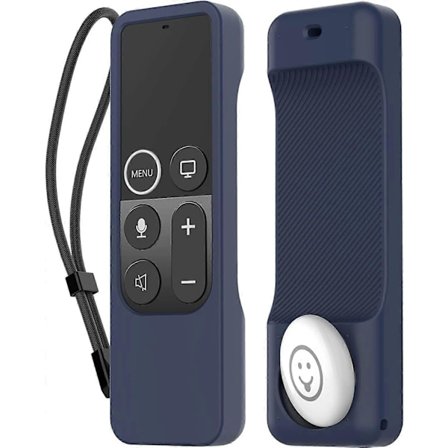 [1:a Gen] med AirTag-hållare, halkfritt silikonskal kompatibelt med Apple TV 4K 5:e/HD 4:e Gen Siri Remote Controller