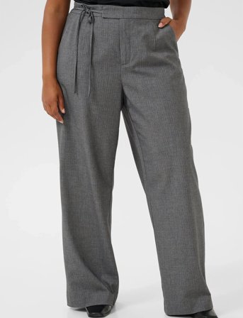 Kaffe Curve Kceliana Wide Pants - Grey - 44