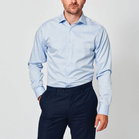 The Shirt Factory Twill Strykfri Slim Skjortor Herr Blå 38