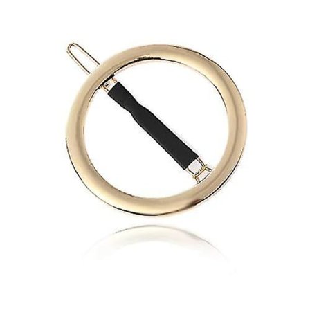 2 Minimalistiska hårklämmor för damer och flickor, ny design ihålig cirkel rund geometrisk metall hårklämmor hårklämmor hästsvans hårklämmor