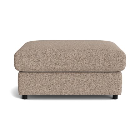 Oasis Pouf Polsterhocker in Puente Greige, Modernes Design mit Nozag-Federung, Bequemer Sitzhocker für Wohnzimmer, 44cm Höhe, Zeitloser Stil