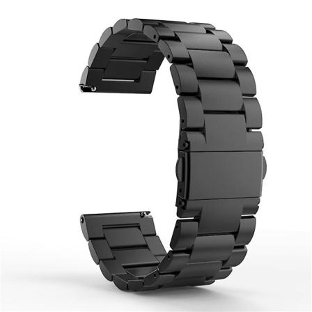 TicWatch Pro -älykellolle 22 mm:n ruostumattomasta teräksestä valmistettu ranneke [LGL] Black Style A