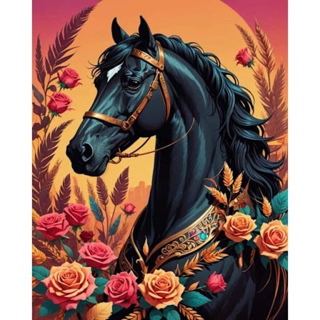 Svart Häst Affisch A4