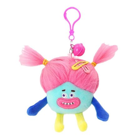 Sarjakuva värikäs nukke hauska paistettu hiukset DIY kampaus ruma ja söpö nukke riipus pehmeä täytetty monivärinen nukke pehmolelu avaimenperä koruja 