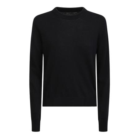 Maison Margiela, Round-neck Knitwear Czarny, Kobieta, Rozmiar: L