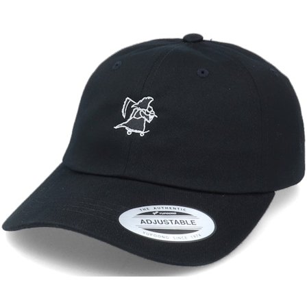 Abducted - Svart unconstructed Keps - Tiny Grim Reaper Ice Latte Black Dad Cap @ Hatstore