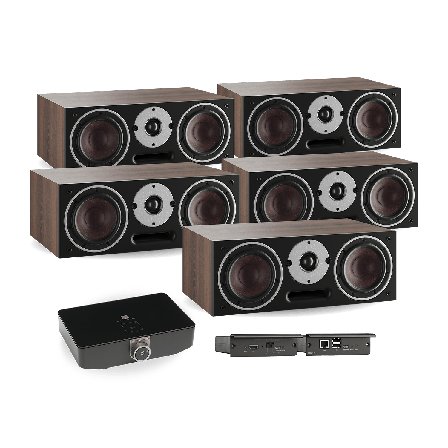 DALI Oberon VOKAL C + SOUNDHUB Trådlös surround -