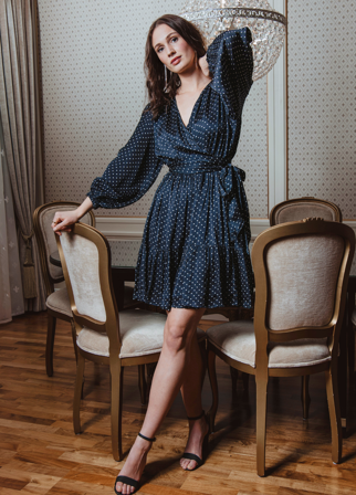 MISSMAYA - Ingrid Dress Midnight Blue - S