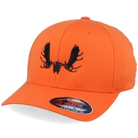 Hunter - Orange flexfit Czapka Z Daszkiem - Moose Skull Orange Flexfit @ Hatstore