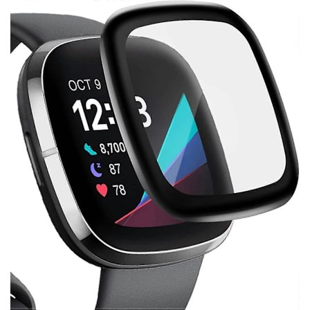 (4-pack) 3D-skärmskydd Kompatibla med Fitbit Sense/Versa 3, Full täckning