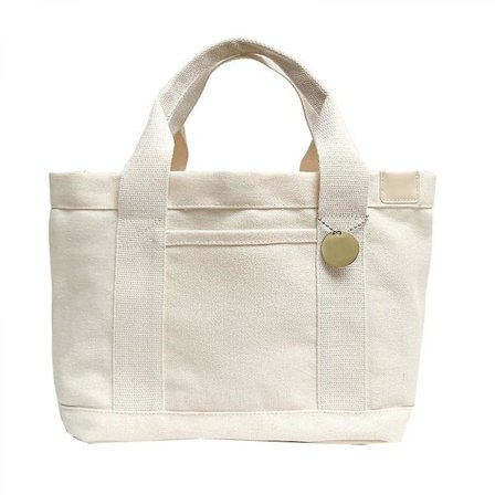 Women's Canvas Tote Handbags Multi-pocket Retro Casual Bag Top Handle Satchel Tote Purse White