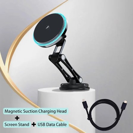 Magnetisk Trådlös Snabbladdande Bilhållare, Bränsleluftventil Bilfäste, för Iphone 12/13/14/Pro och Tesla Model 3/S~06926