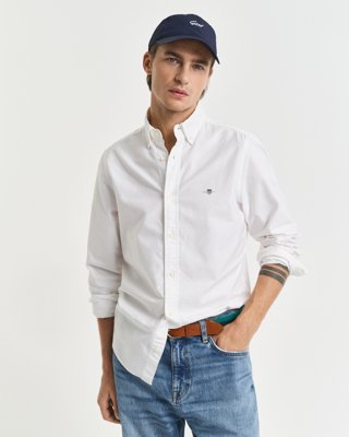 GANT - Oxfordskjorte i slim fit til herre white