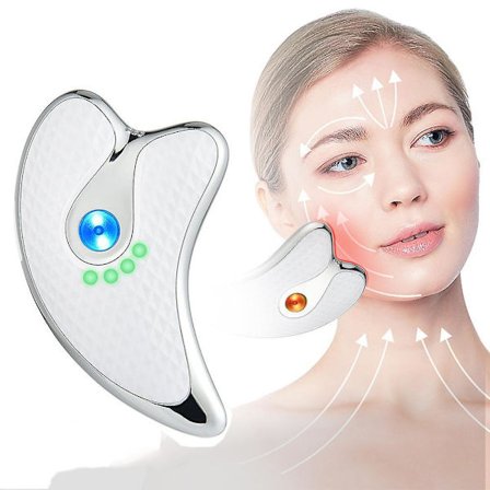 Gua Sha Scraper Facial Massager Face Lifting Slimming Led Light Microcurrent Devices A10