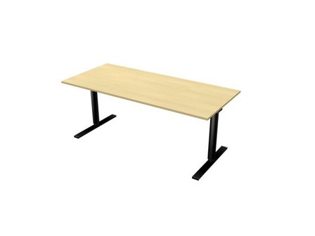 LANAB DESIGN Skrivbord El 1800x800mm björkla/sv - Lyreco - Kontorsmöbler och inredning - Bord och hurtsar - Skrivbord - Höj/sänkbar
