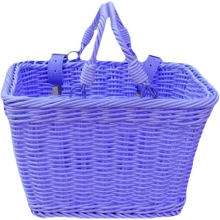 Barnesykkel Trehjulssykkel Kurv foran, Barnesykkelkurver med Håndtak Passer for Barnesykler og Trehjulssykler Lilla