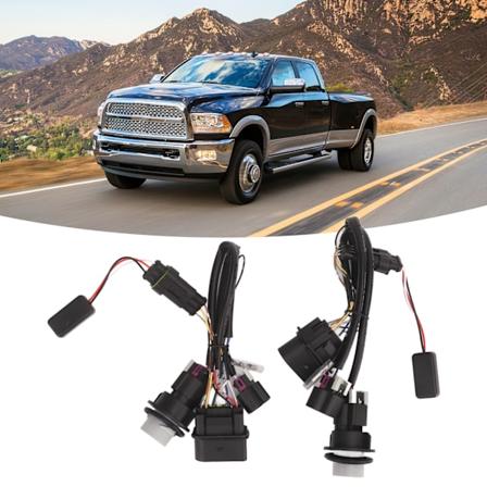 2 kpl P valojen Muuntokaapelit Iskun Kest v Joustava Vaihto Dodge Ram 1500 2500 3500